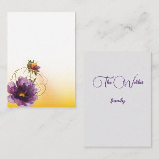 Flat Note-kaart Notitiekaartje (Voorkant / Achterkant)