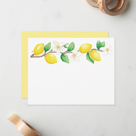 Flat Note-kaart Notitiekaartje (Voorkant / Achterkant in situ)