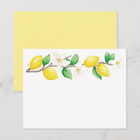 Flat Note-kaart Notitiekaartje (Voorkant / Achterkant)