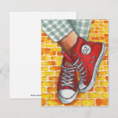 Flat Note-kaart Notitiekaartje (Voorkant / Achterkant)