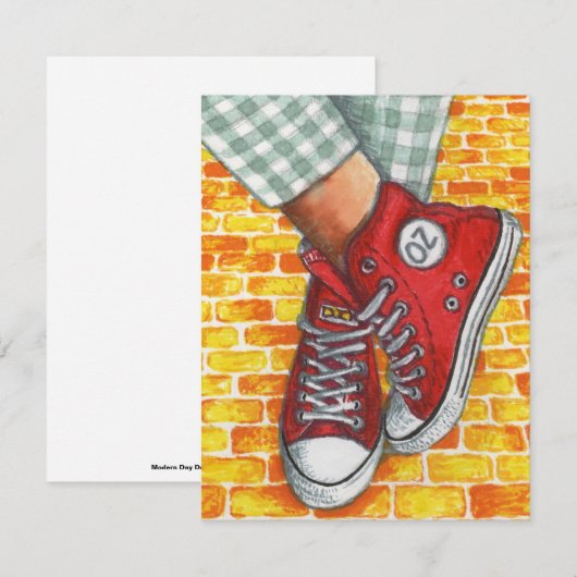 Flat Note-kaart Notitiekaartje (Voorkant / Achterkant)