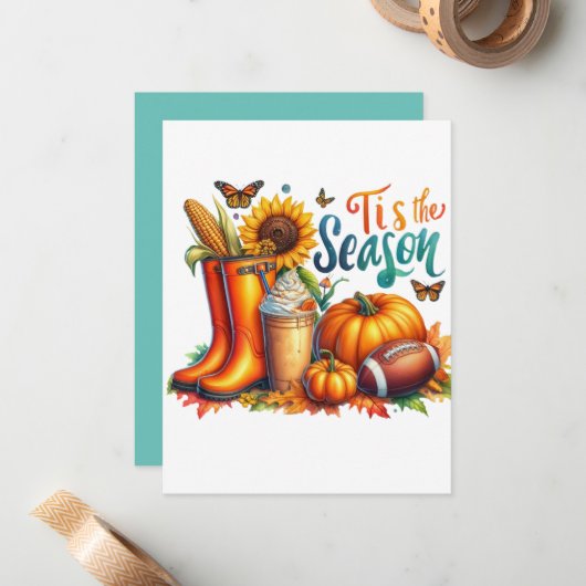 Flat Note-kaart Notitiekaartje (Voorkant / Achterkant in situ)