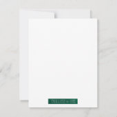 Flat Note-kaart Notitiekaartje (Achterkant)