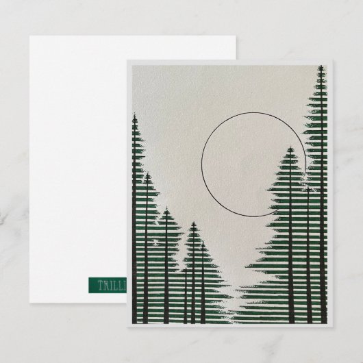 Flat Note-kaart Notitiekaartje (Voorkant / Achterkant)