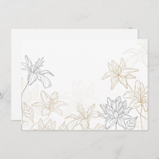 Flat Note-kaart Notitiekaartje (Voorkant / Achterkant)