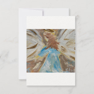 Flat Note Kaart Originele kunst..angel Notitiekaartje