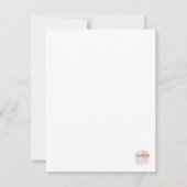 Flat Note Kaart Roos Waterverf en inkt Notitiekaartje (Achterkant)