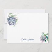 Flat Note Kaart-Succulents Notitiekaartje (Voorkant)