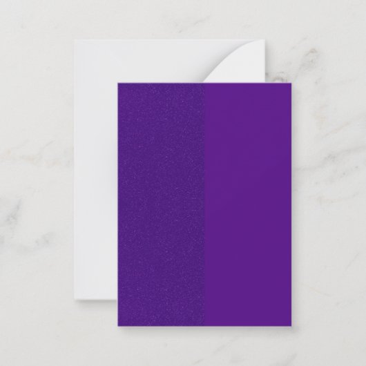 Flat Note Kaart – Textured & Solid Paarse Split Notitiekaartje (Voorkant)