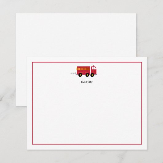 Flat Note-kaart voor brandweermotoren Notitiekaartje (Voorkant / Achterkant)