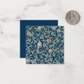 FLAT NOTE-KAART: WILLIAM MORRIS: POMEGRANATEN NOTITIEKAARTJE (Voorkant / Achterkant in situ)