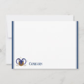 Flat Note Kaart-Zodiac Capricorn Notitiekaartje (Voorkant)