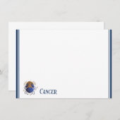 Flat Note Kaart-Zodiac-kanker Notitiekaartje (Voorkant / Achterkant)