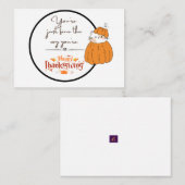 flat note Thanksgiving Kaart Notitiekaartje (Voorkant / Achterkant)