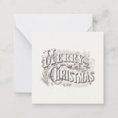 FLAT NOTECARD :  "MERRY CHRISTMAS" NOTITIEKAARTJE (Voorkant)