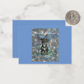 Flat Notecard met Animal Shelter Bericht Notitiekaartje (Voorkant / Achterkant in situ)