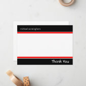 Flat Notecard met naam Notitiekaartje (Voorkant / Achterkant in situ)