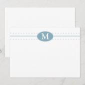 Flat Notecard Monogram Notitiekaartje (Voorkant / Achterkant)
