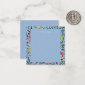 FLAT NOTECARD : WILLIAM MORRIS " BLUE POMEGRANATES NOTITIEKAARTJE (Voorkant / Achterkant in situ)