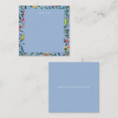 FLAT NOTECARD : WILLIAM MORRIS " BLUE POMEGRANATES NOTITIEKAARTJE (Voorkant / Achterkant)