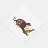 Flat Out Christmas Robin on paper napkins Servet (Hoek)