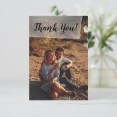 Flat Panel bruiloft foto dank u kaart (Staand voorkant)