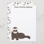 Flat panel bruin fret dank u kaarten (Voorkant / Achterkant)