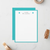 Flat Personated Briefpapier Note Card Notitiekaartje (Voorkant / Achterkant in situ)