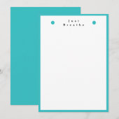 Flat Personated Briefpapier Note Card Notitiekaartje (Voorkant / Achterkant)