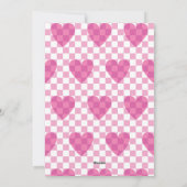 Flat Pink Happy Valentine's Day Feestdagenkaart (Achterkant)