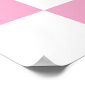 Flat Pink Heart Check Happy Valentine's Day Poster (Hoek)