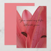 Flat Pink Petals je mijn levenskaart hebt opgeslag Bedankkaart (Voorkant / Achterkant)