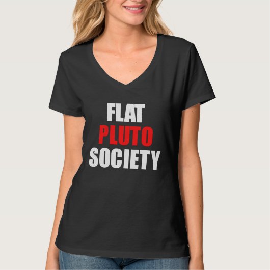Flat Pluto Society T-shirt (Voorkant)