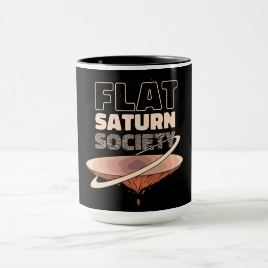 Flat Saturn Genootschap - Wetenschappelijk ontwerp Mok (Midden)