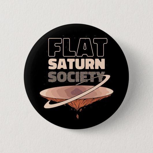 Flat Saturn Genootschap - Wetenschappelijk ontwerp Ronde Button 5,7 Cm (Voorkant)