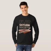 Flat Saturn Society Science Design T-shirt (Voorkant volledig)