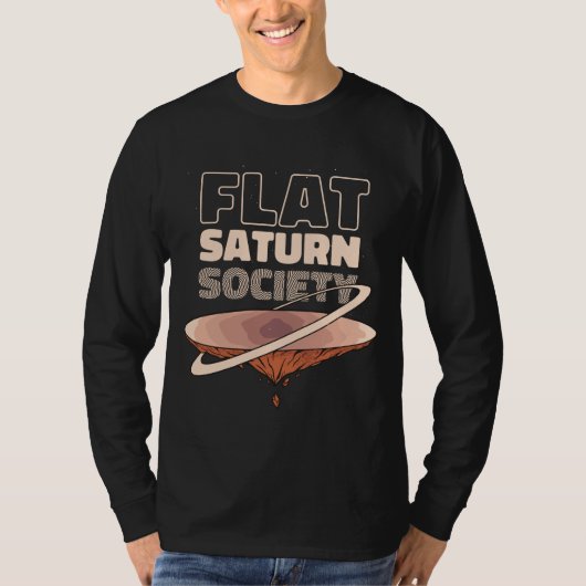 Flat Saturn Society Science Design T-shirt (Voorkant)