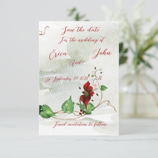 Flat save the date (Staand voorkant)