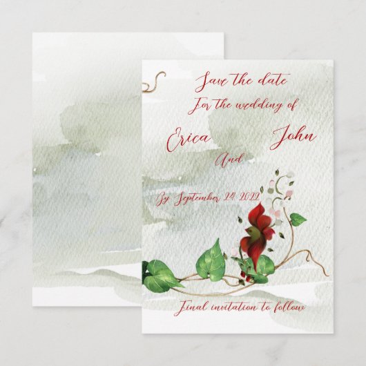 Flat save the date (Voorkant / Achterkant)