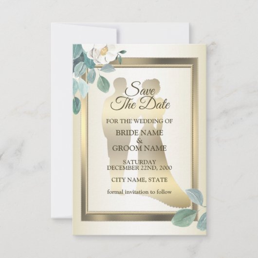 Flat Save The Date Card (Voorkant)