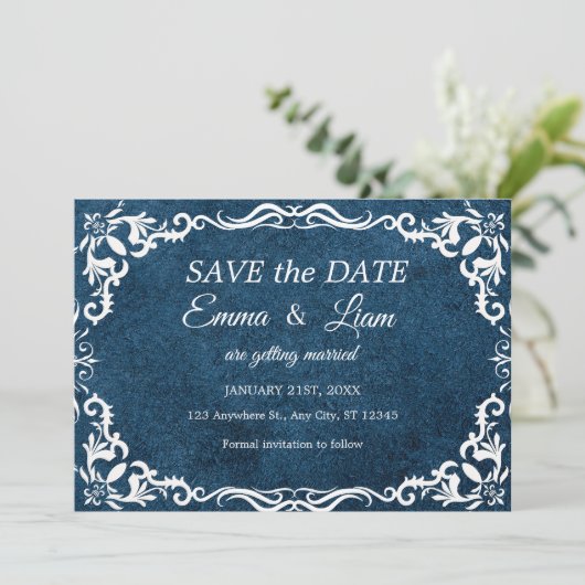 Flat Save The Date Card (Staand voorkant)