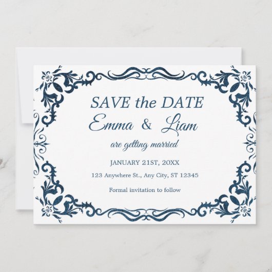 Flat Save The Date Card (Voorkant)
