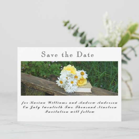 Flat Save The Date Card (Staand voorkant)
