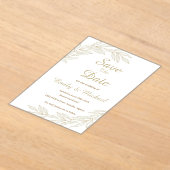 Flat Save The Date Card Acryl Uitnodigingen (Laagn)