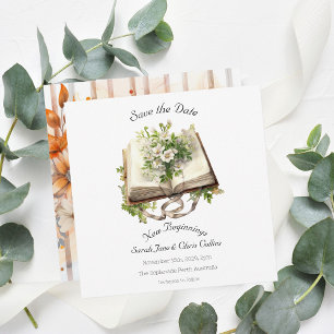 Flat Save The Date Kaart Nieuw Begin