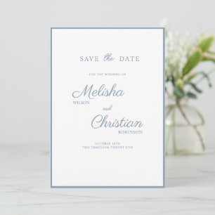 Flat Save The Date kaart voor een bruiloft.