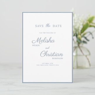 Flat Save The Date kaart voor een bruiloft.