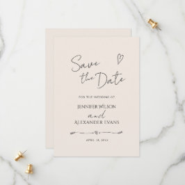 Flat Save The Date kaart voor een bruiloft.