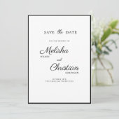 Flat Save The Date kaart voor een bruiloft. (Staand voorkant)