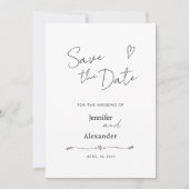 Flat Save The Date kaart voor een bruiloft. (Voorkant)